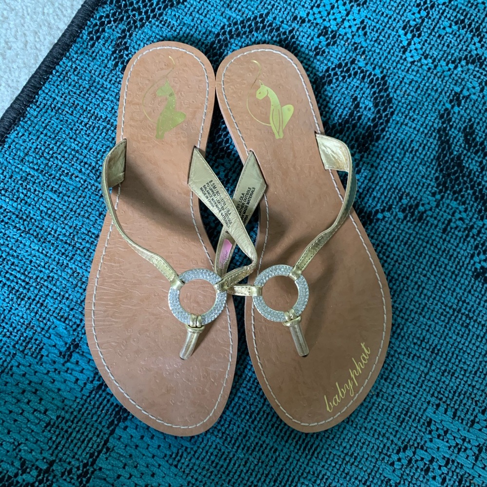 Baby Phat Gold Flip Flops